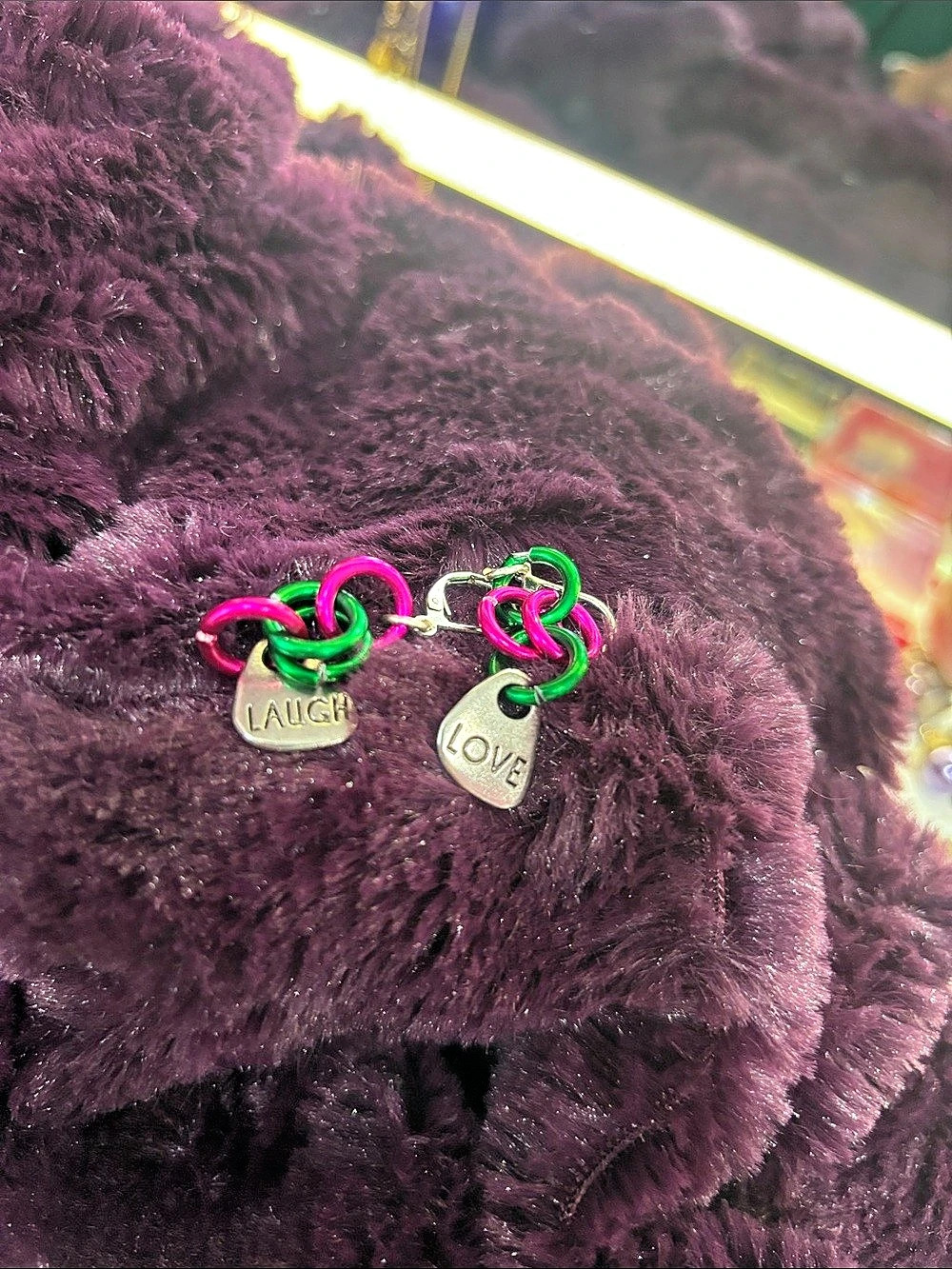 Multicolor Love Laugh Charm Earrings
